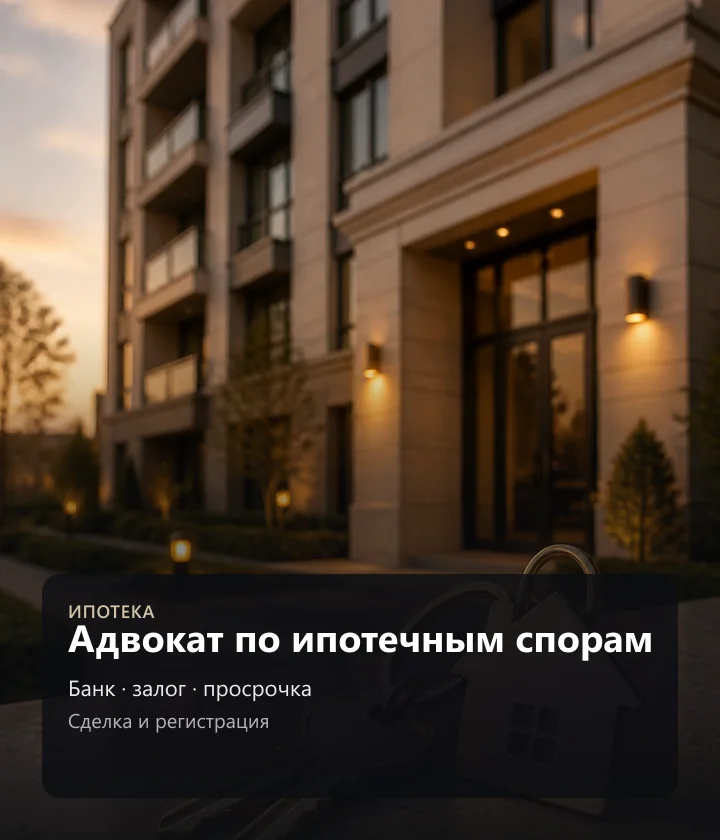 Адвокат по ипотечным спорам — Банк, залог, просрочка, Сделка и регистрация