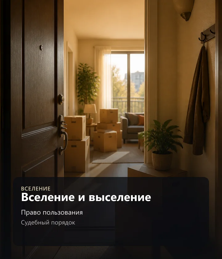 Вселение и выселение — Право пользования, Судебный порядок