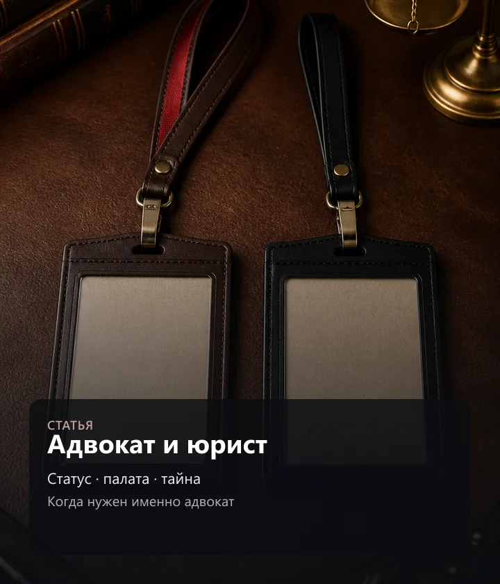 Адвокат и юрист — Статус · палата · тайна, Когда нужен именно адвокат