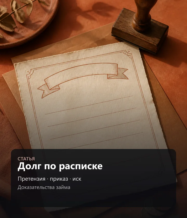 Долг по расписке — Претензия · приказ · иск, Доказательства займа