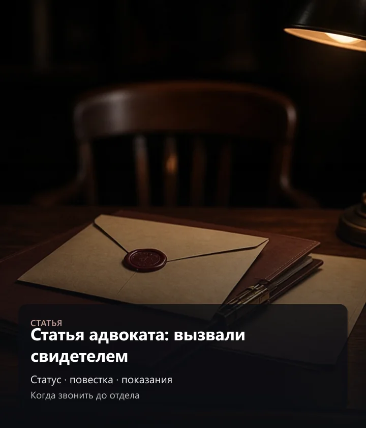 Адвокат свидетелю по уголовному делу — подготовка к допросу и контроль статуса