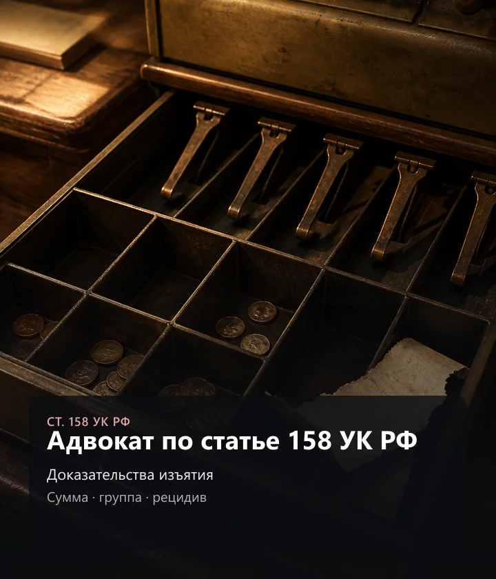 Адвокат по статье 158 УК РФ — Доказательства изъятия, Сумма, группа, рецидив