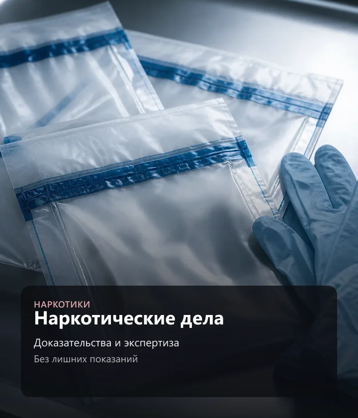 Наркотические дела — Доказательства и экспертиза, Без лишних показаний