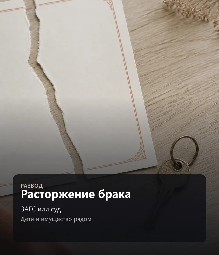 Расторжение брака — ЗАГС или суд, Дети и имущество рядом