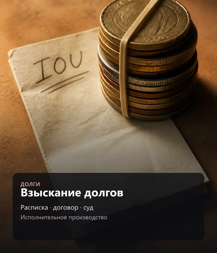 Взыскание долгов — Расписка · договор · суд, Исполнительное производство