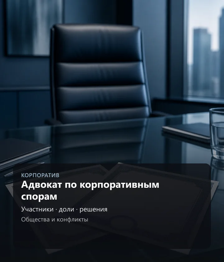 Адвокат по корпоративным спорам — Участники, доли, решения, Общества и конфликты