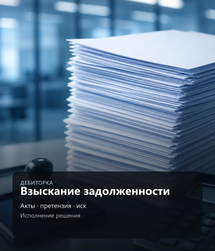 Взыскание задолженности — Акты · претензия · иск, Исполнение решения