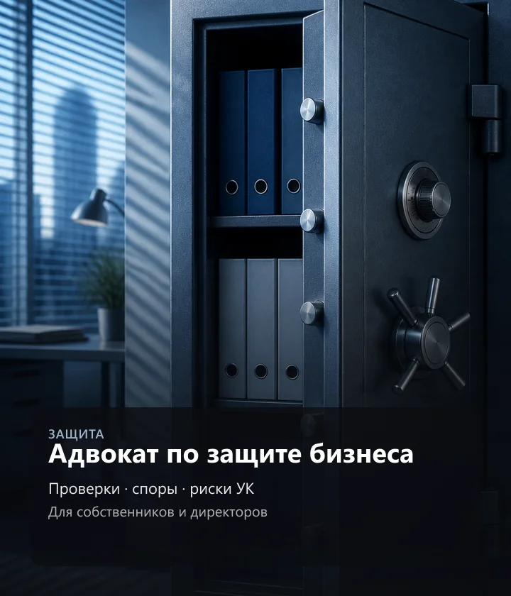 Адвокат по защите бизнеса — Проверки, споры, риски УК, Для собственников и директоров