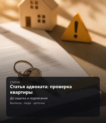 Статья адвоката: проверка квартиры — До задатка и подписания, Выписка, люди, цепочка