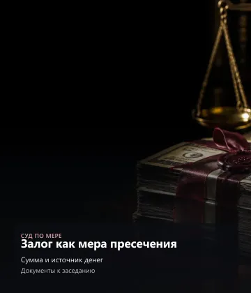 Залог как мера пресечения — сумма и источник денег