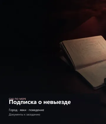 Подписка о невыезде — город, явки, надлежащее поведение, документы к суду